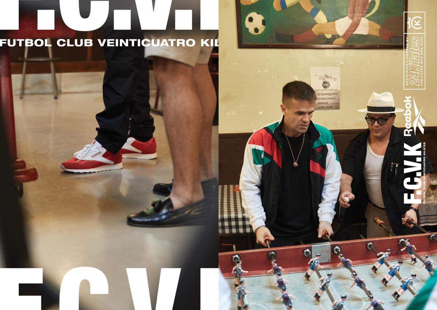 24 Kilates X Reebok CL Nylon 'F.C.V.K II - Futbolín Pack' 