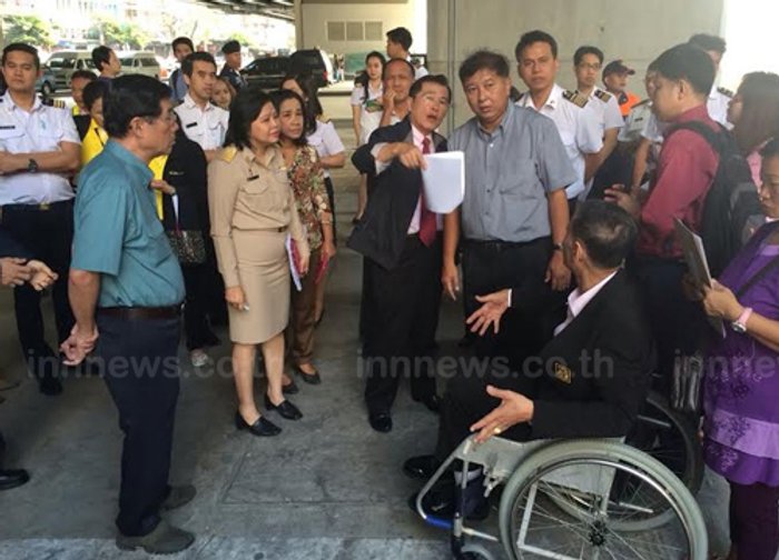 คมนาคมลงพื้นที่ตรวจงานรถไฟฟ้าสายสีม่วง
