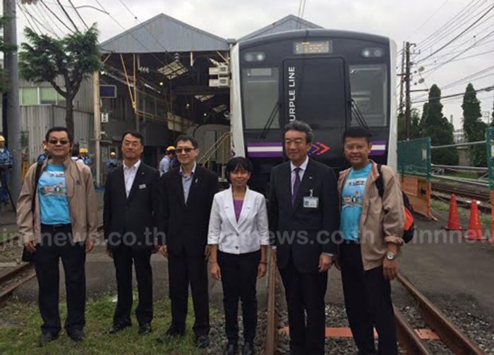 ปลัดคค.ตรวจความคืบหน้ารถไฟฟ้าสีม่วง