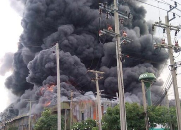 กนอ.ปิดโรงงานไฟไหม้ในนิคมฯบางปูเช็กโครงสร้าง
