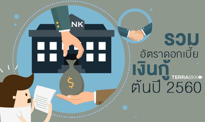 รวม อัตราดอกเบี้ยเงินกู้ ต้นปี 2560