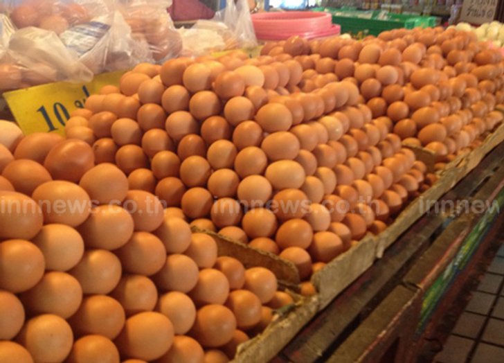 พณ.เผยวันนี้ราคาไข่ไก่ลดลงฟองละ10สต.