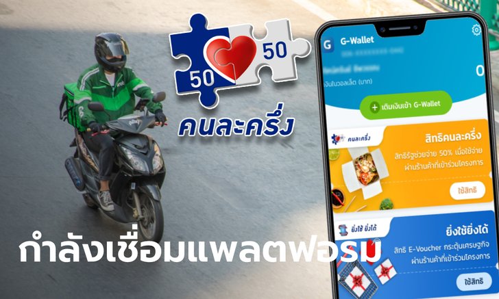 คนละครึ่งเฟส 3 คลังเผยกำลังพัฒนาระบบเชื่อมแพลตฟอร์มฟู้ดเดลิเวอรี่