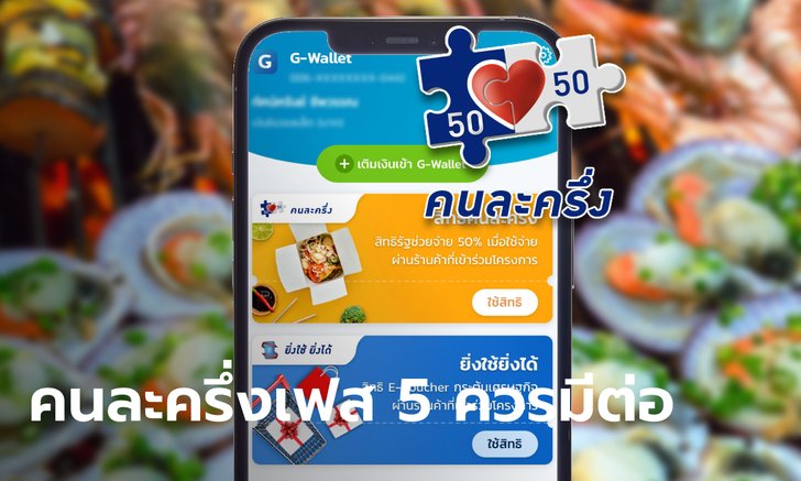 .คนละครึ่งเฟส 5 หอการค้าไทยเสนอรัฐบาลแจก 1,500 บาท ใช้ถึงสิ้นปี.