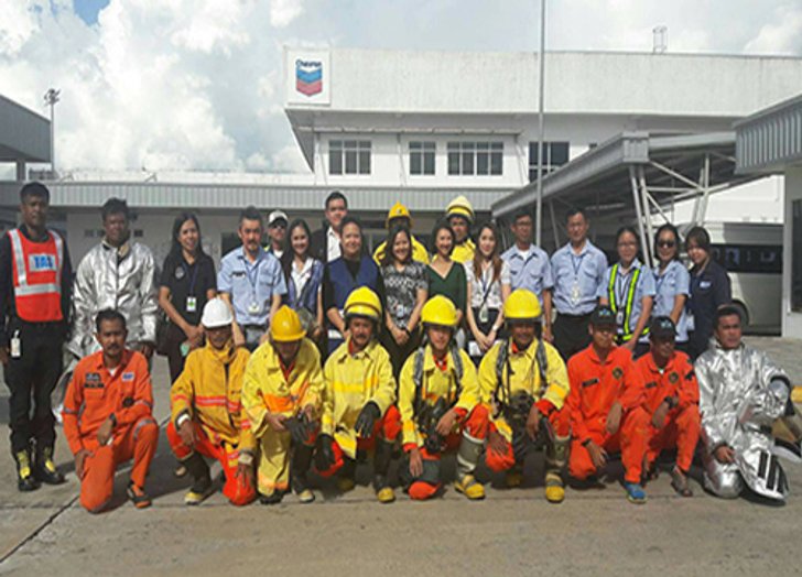 ท่าอากาศยานนครศรีฯซ้อมแผนป้องกันอัคคีภัย