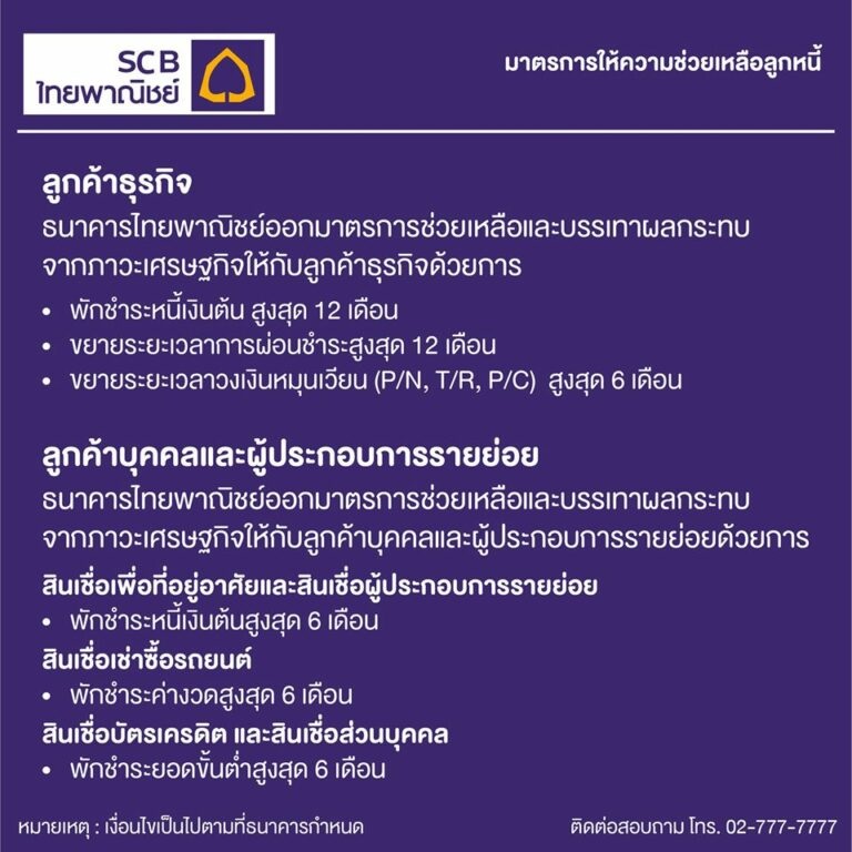 scb พักชำระหนี้รถยนต์