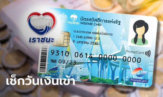 เราชนะ โอน 7,000 บาท เข้าบัตรสวัสดิการแห่งรัฐ บัตรคนจน วันไหนบ้าง?