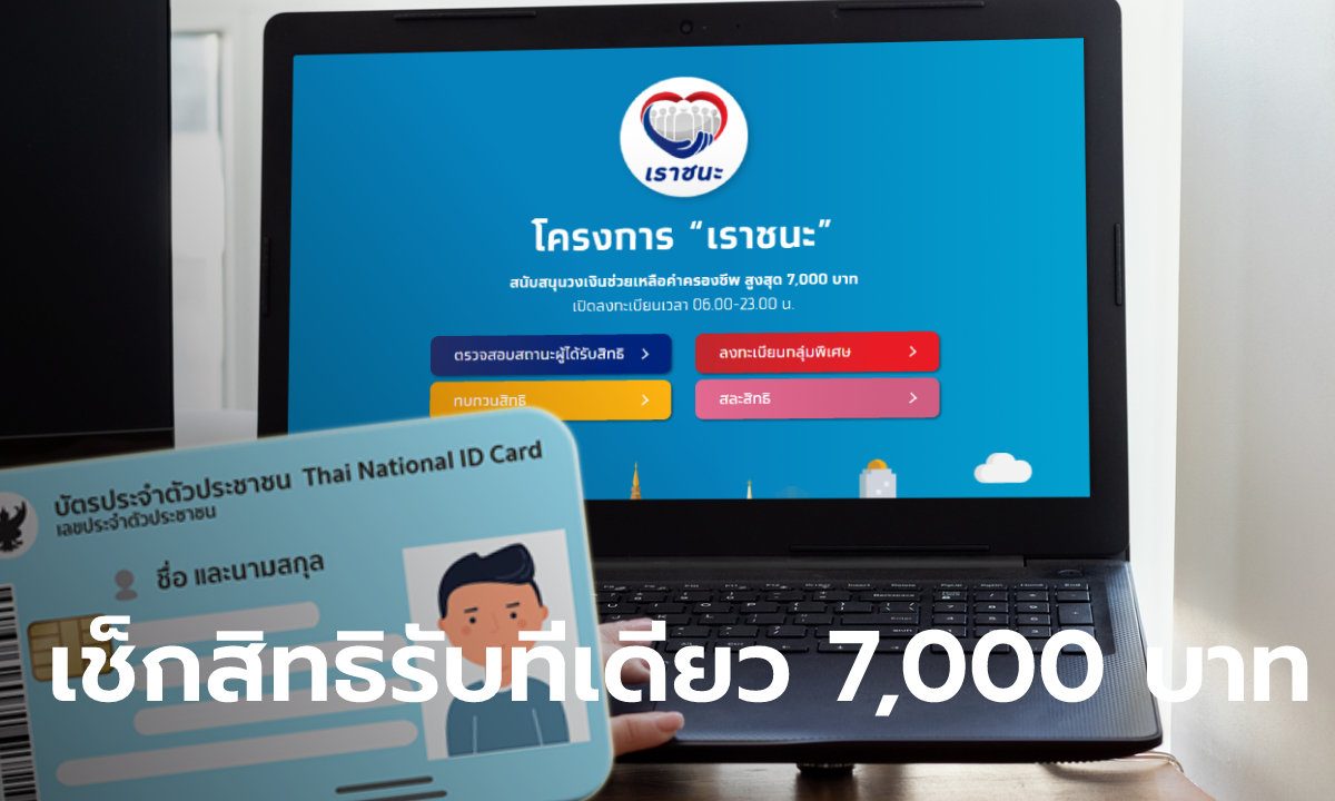 เราชนะ กลุ่มไร้สมาร์ทโฟน-พิเศษ ที่ลงทะเบียน 8-26 มี.ค. 64 เริ่มเช็กสิทธิวันที่ 5 เม.ย. นี้