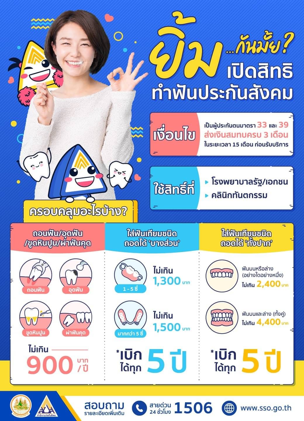 ทำฟันประกันสังคม 2565