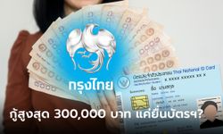 กู้เงินด่วนกรุงไทย 5,000-300,000 บาท ยื่นบัตรประชาชนอย่างเดียว ที่แท้เป็นแบบนี้นี่เอง