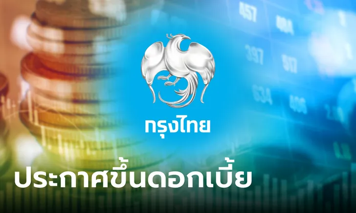 กรุงไทย ปรับดอกเบี้ยเงินกู้ เงินฝากสูงสุด 0.25% เงินกู้ 0.20% มีผล 6 มิ.ย. 66