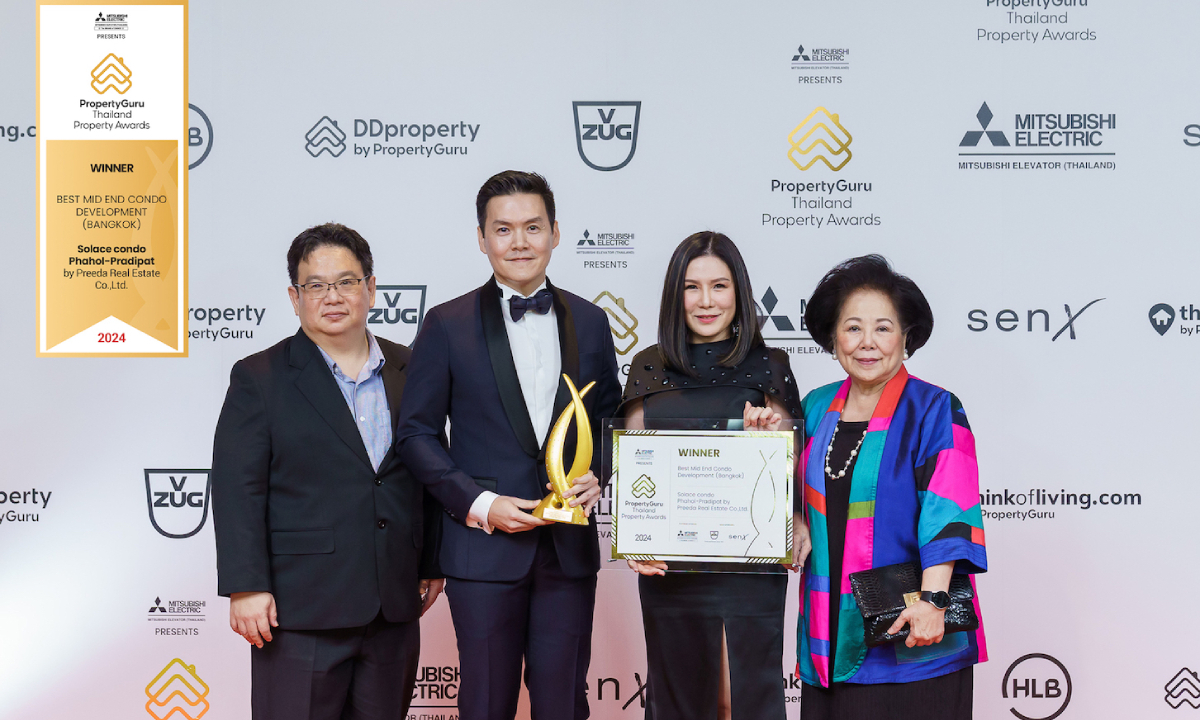 “โซลเลซ พหลฯ - ประดิพัทธ์” คว้ารางวัลจากงาน 19th PropertyGuru Thailand Property Awards 2024