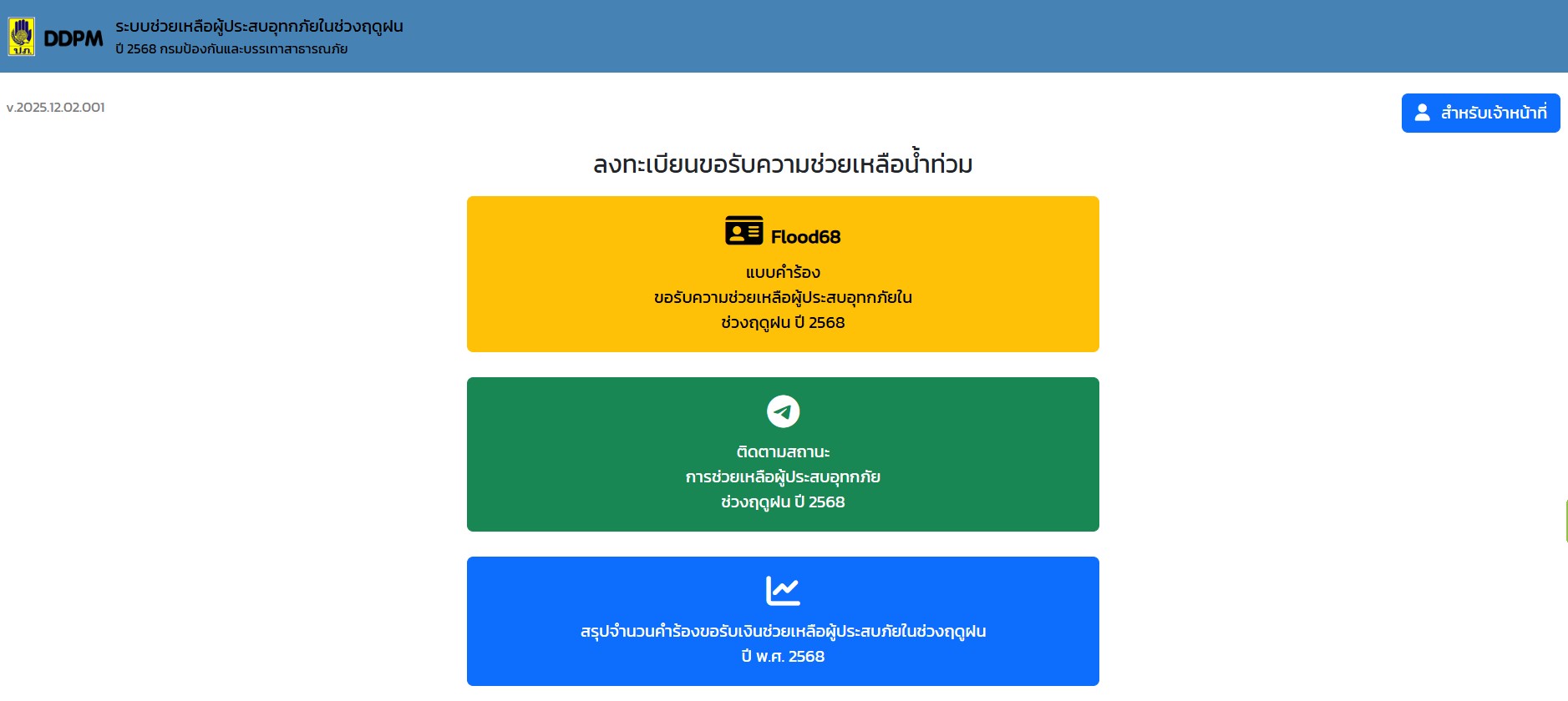 ตรวจสอบสถานะ เยียวยาน้ำท่วม