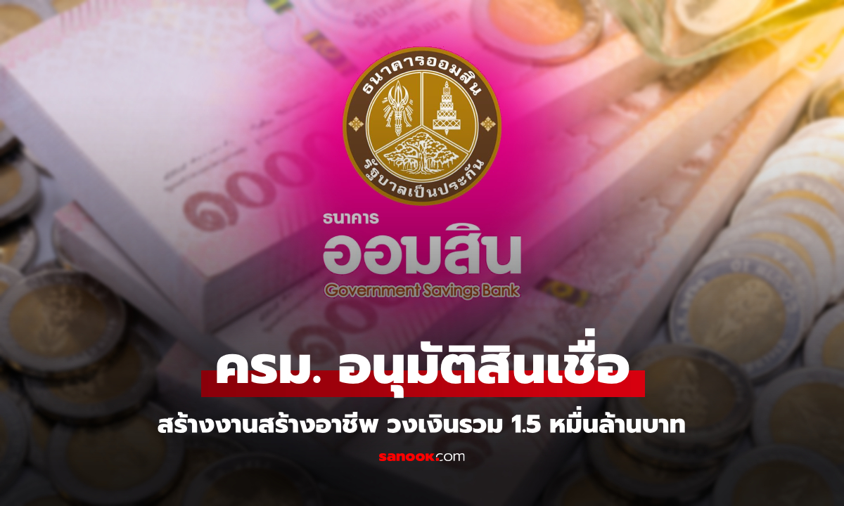 ครม. ไฟเขียวสินเชื่อสร้างงานสร้างอาชีพ วงเงิน 1.5 หมื่นล้าน เสริมสภาพคล่อง