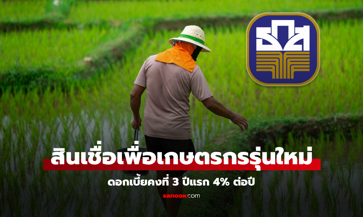 ธ.ก.ส. จัดสินเชื่อวงเงิน 10,000 ล้านบาท ดอกเบี้ยคงที่ หนุนเกษตรกรรุ่นใหม่