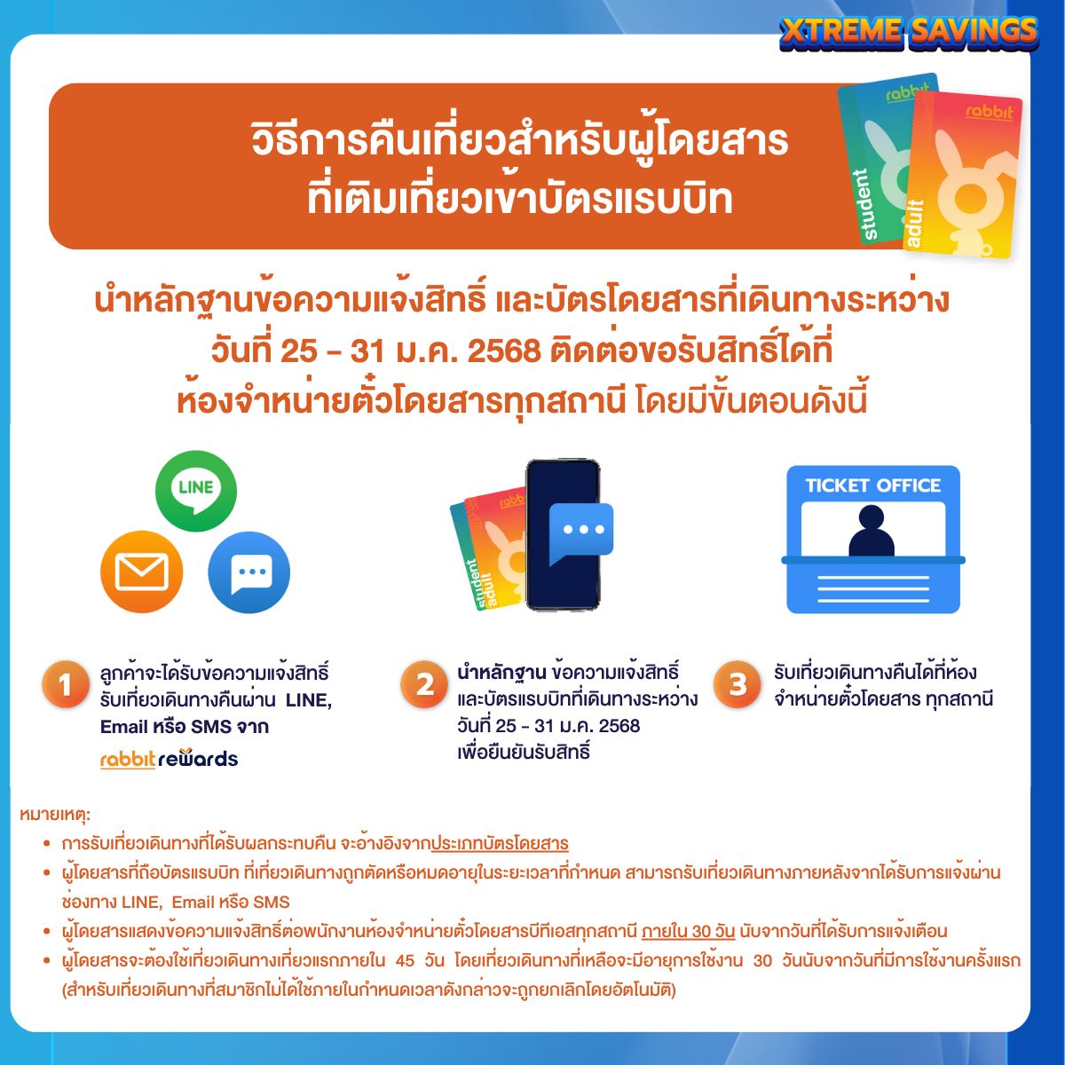 วิธีรับเที่ยวเดินทางคืน 