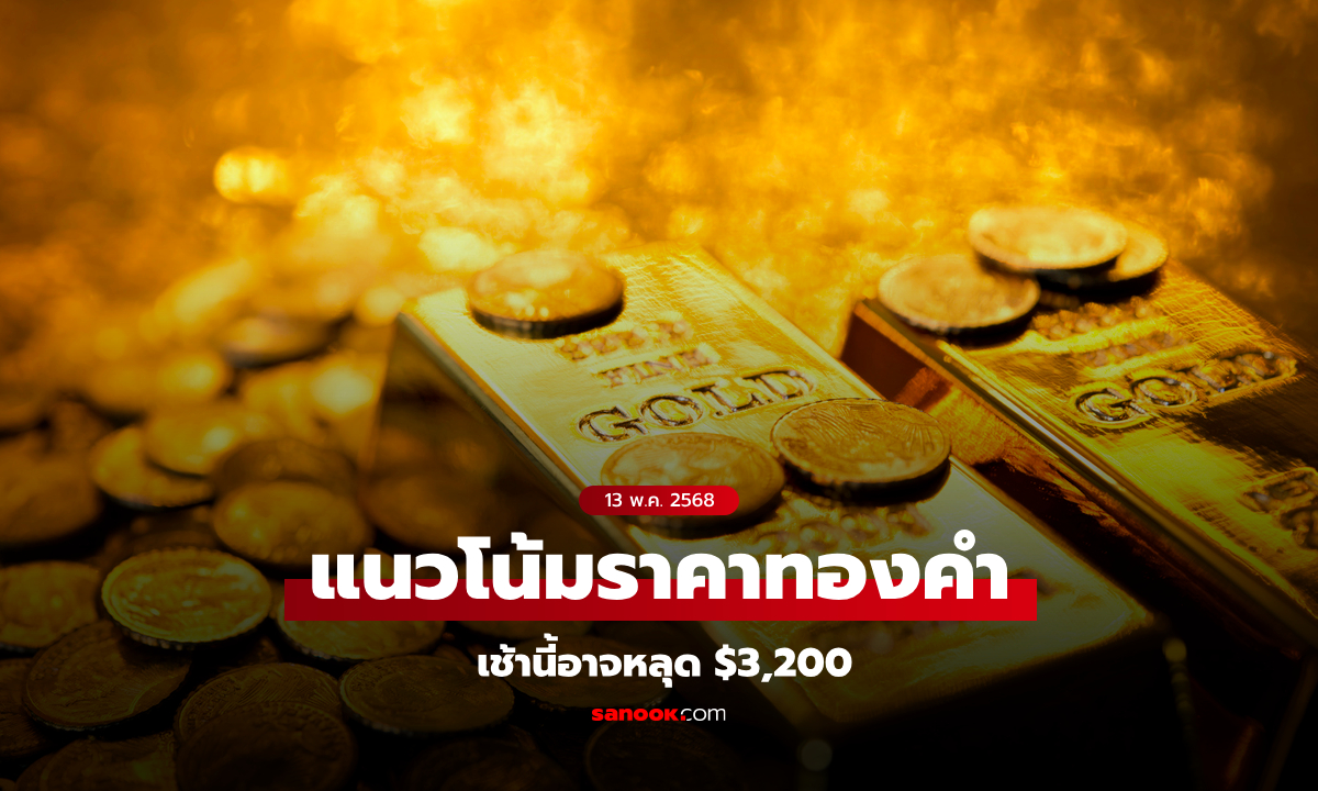 วิเคราะห์ราคาทองคำ 13 พ.ค. 2568