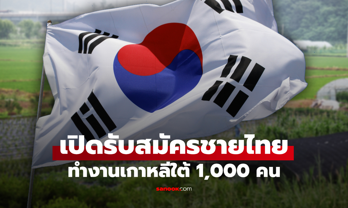 เปิดรับสมัครชายไทย 1,000 คน ไปทำงานที่เกาหลีใต้ เริ่มสมัครออนไลน์ 2-3 ส.ค. 68