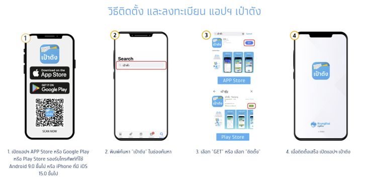 วิธีติดตั้งแอปฯ เป๋าตัง รองรับคนละครึ่ง