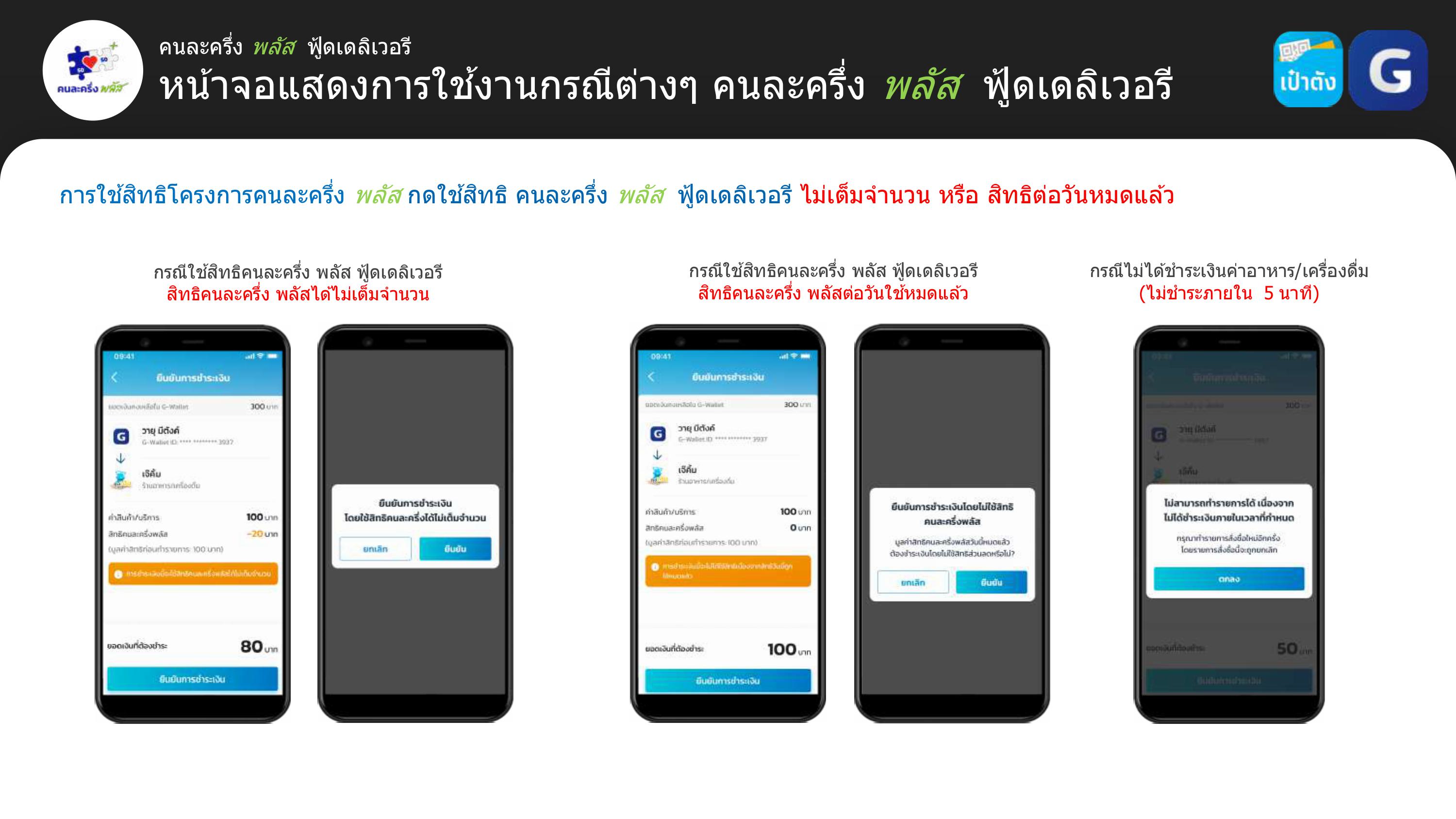 คนละครึ่งพลัส ฟู้ดเดลิเวอรี่ 