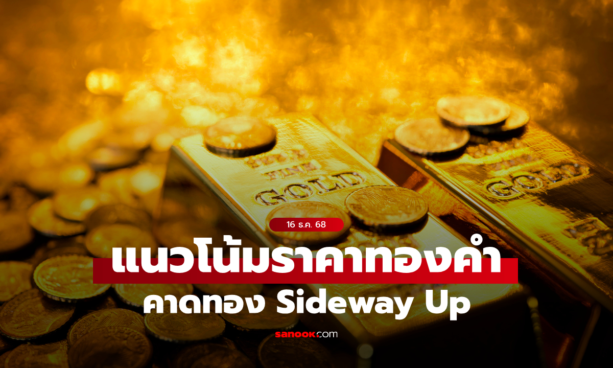 ภาพแนวโน้มราคาทอง 16 ธ.ค. 68 Sideway Up