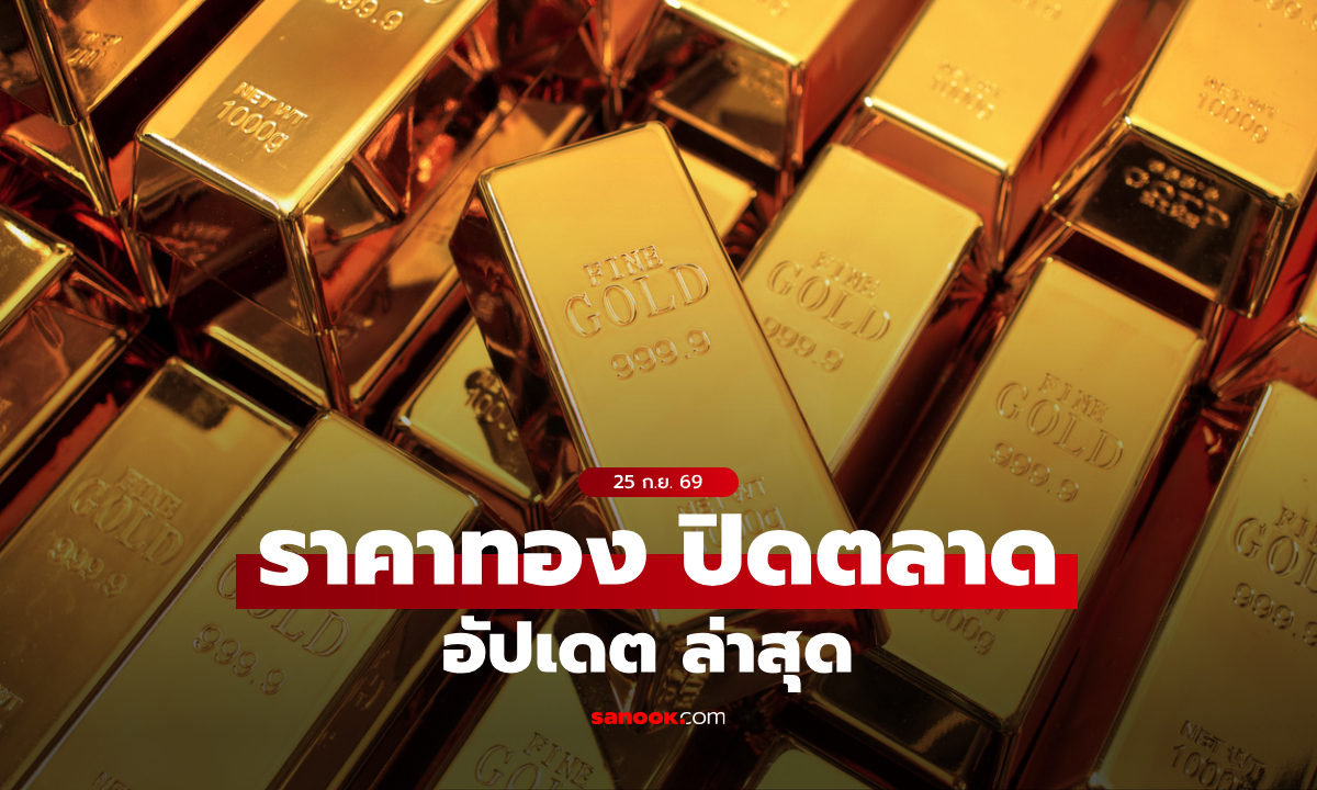 ราคาทองวันนี้ ปิดตลาด ล่าสุด 25 ก.ย. 69 พุ่งแรง หลังราคาทองผันผวนหนัก 21 ครั้ง