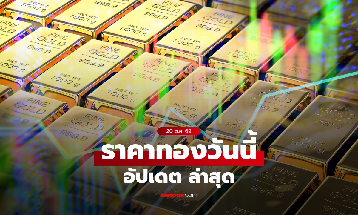 ราคาทองวันนี้ หลังเปิดตลาด 20 ต.ค. 69 ยังนิ่ง เช็กราคาทองล่าสุด