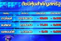 ปัจจัยลบทางเศรษฐกิจฉุดดาวโจนส์ร่วง 38 จุด