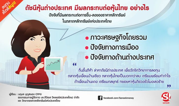 ดัชนีหุ้นต่างประเทศ มีผลกระทบต่อ หุ้นไทย อย่างไร