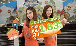 ธอส.เปิด เงินฝากออมทรัพย์ดอกเบี้ยเท่าฝากประจำ 1.63 %