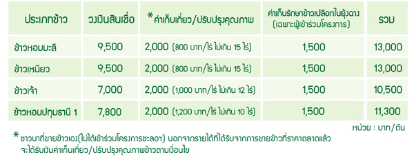 สินเชื่อชะลอการขายข้าว