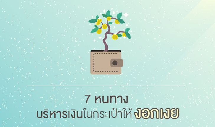 7 หนทาง บริหารเงิน ในกระเป๋าให้งอกเงย