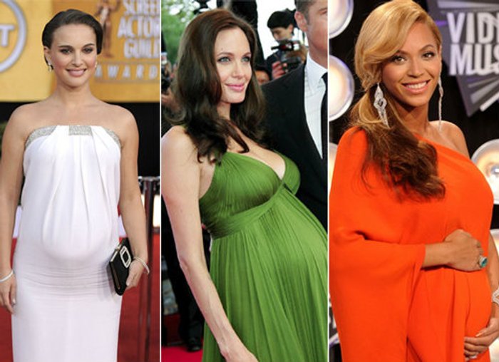 รวมภาพซุปตาร์สาวอวดท้องโย้ลุคคุณแม่