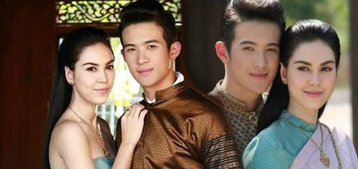 เผยภาพเบื้องหลัง ข้าบดินทร์ แมท-เจมส์ กับชุดไทยๆ