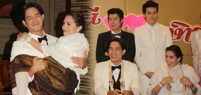 หลุยส์ ทำซึ้ง จูงมือ จ๊ะ จิตตาภา เข้าพิธีวิวาห์ ในพ่อไก่แจ้