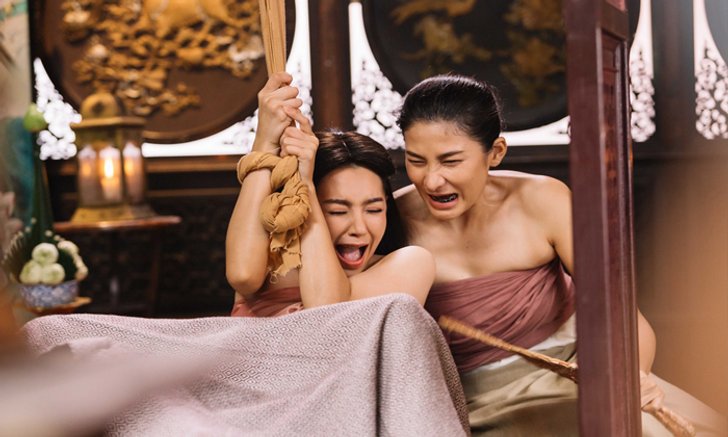 เบ่งแรง! "การะเกด" โหนผ้ากับขื่อ คลอดลูกแฝดให้คุณพี่เดช "บุพเพสันนิวาส" ตอนจบ