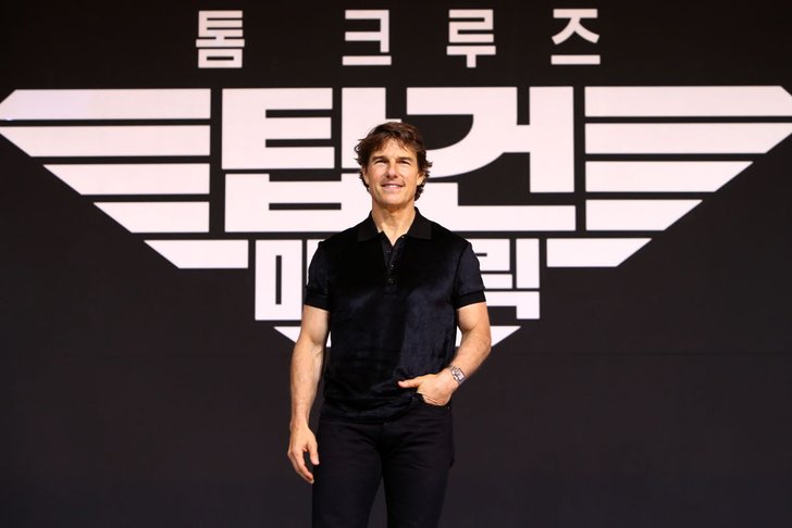 Tom Cruise ที่งานแถลงข่าว Top Gun: Maverick ที่เกาหลีใต้