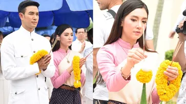 "เบลล่า" คัมแบคชุดไทย บวงสรวงละคร "ปี่แก้วนางหงส์"