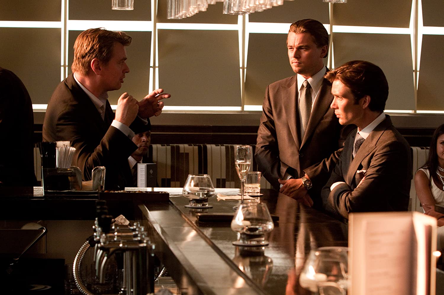 Leonardo DiCaprio, Cillian Murphy, and Christopher Nolan in Inception (2010)