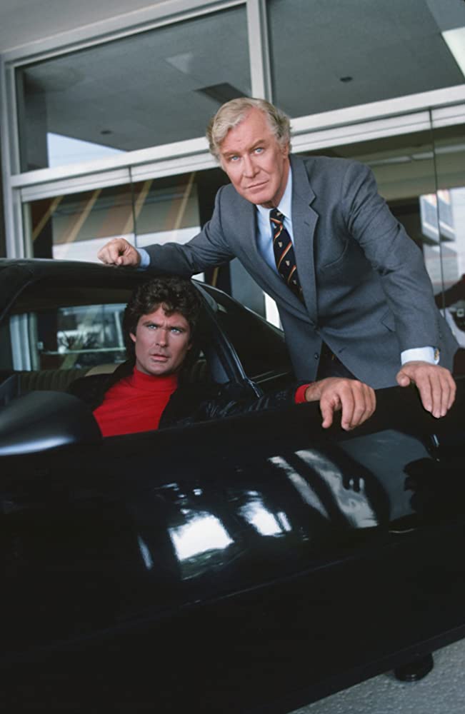 David Hasselhoff and Edward Mulhare in Knight Rider (1982)