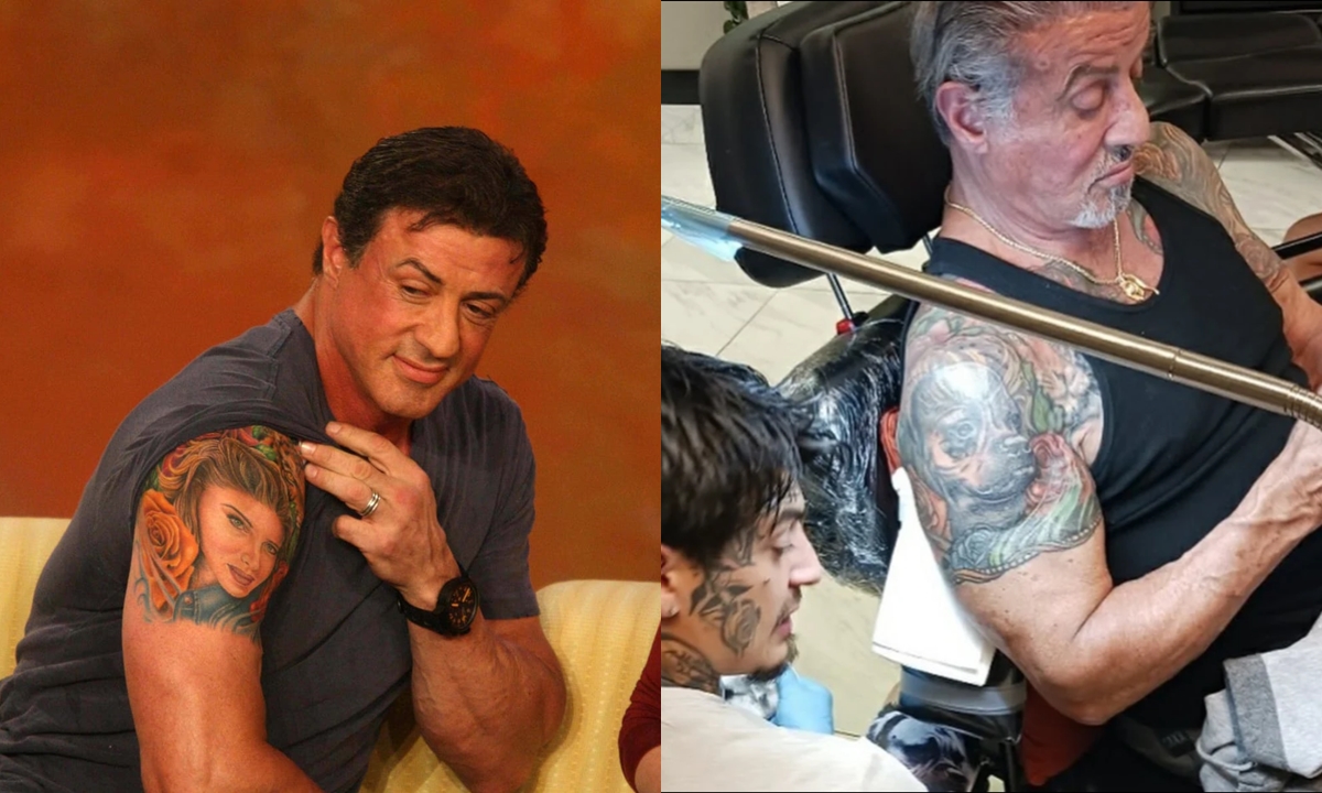 แรงมากพ่อ Sylvester Stallone ถูกเมียฟ้องหย่า เขาโต้ตอบโดยการสักหน้าหมาสุดรักทับหน้าเมีย