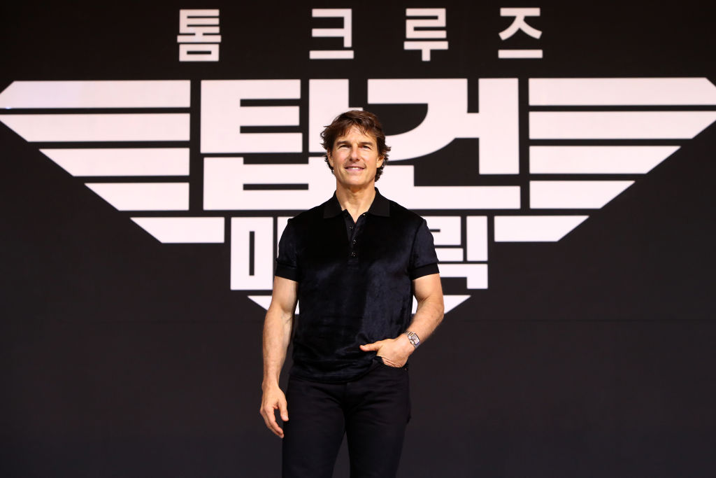 Tom Cruise ที่งานแถลงข่าว Top Gun: Maverick ที่เกาหลีใต้