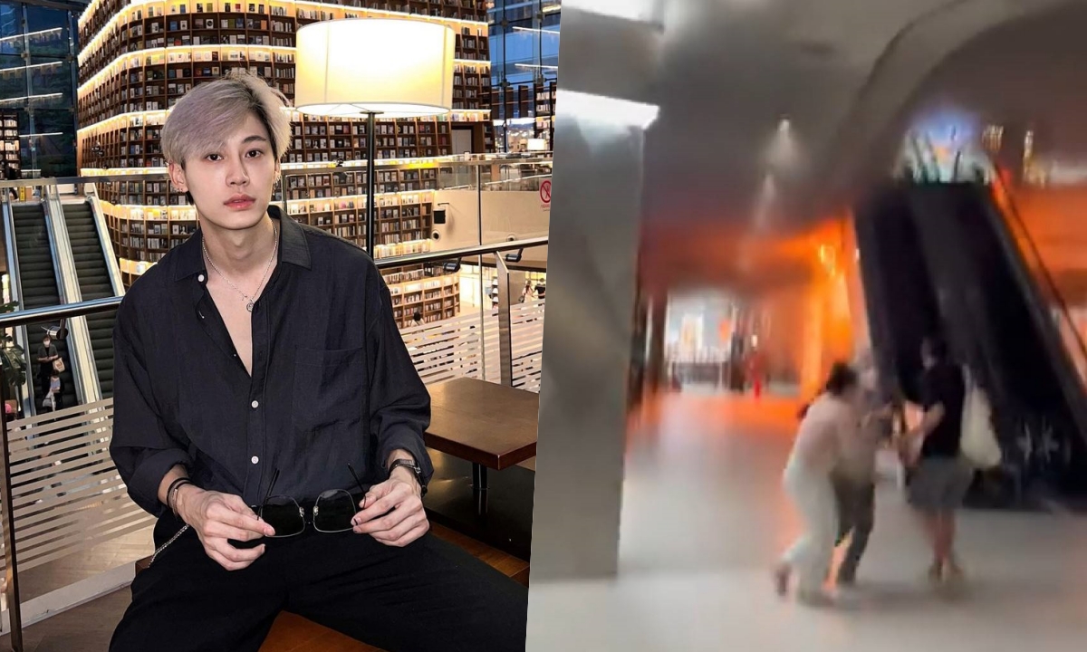 "บุ๋น นพณัฐ" โพสต์คลิปนาทีชีวิต นั่งตัดผมอยู่ ออกมาเจอไฟไหม้ห้างดัง