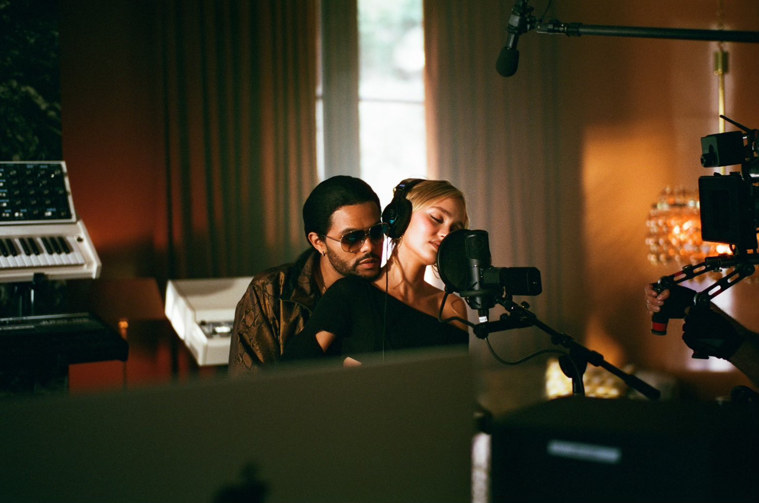 Lily-Rose Depp and The Weeknd in The Idol HBO series