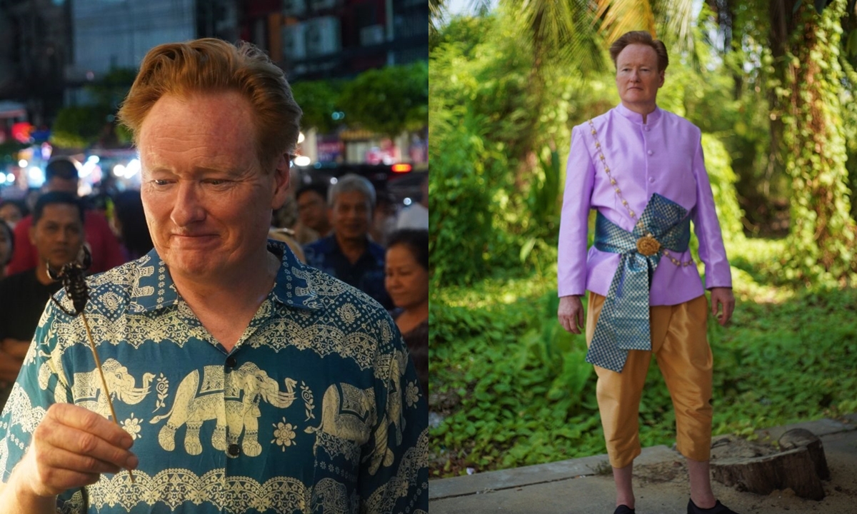 Conan O’Brien ดาราตลก-พิธีกรชื่อดังเที่ยวไทย ลองกินแมงป่อง-สวมชุดไทย