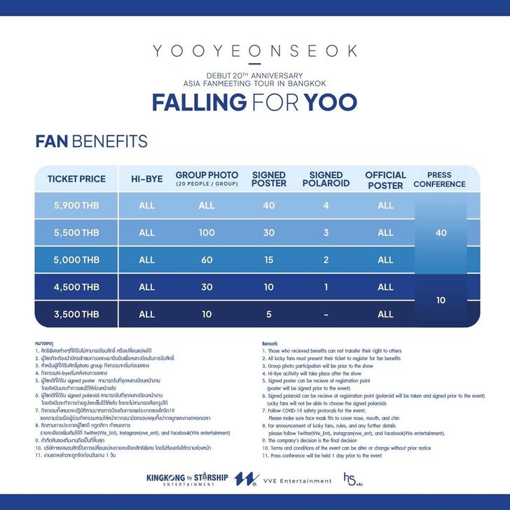 YOOYEONSEOK DEBUT 20th ANNIVERSARY ASIA FANMEETING TOUR IN BANGKOK, FALLING FOR YOO