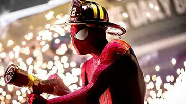 สไปเดอร์แมนเป็นพนักงานดับเพลิงในภาพชุดใหม่ The Amazing Spider-Man 2