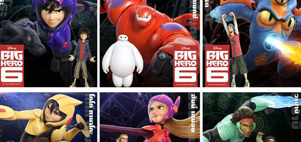 ภาพชุดแรก 6 ฮีโร่ จาก BIG HERO 6  พร้อมตัวอย่างของแอนิเมชั่น