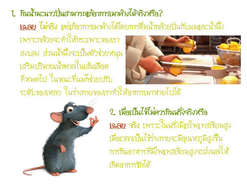 เคล็ดลับสุขภาพสไตล์ RATATOUILLE