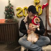 Lee Do Hyun with his dog Ga-eul